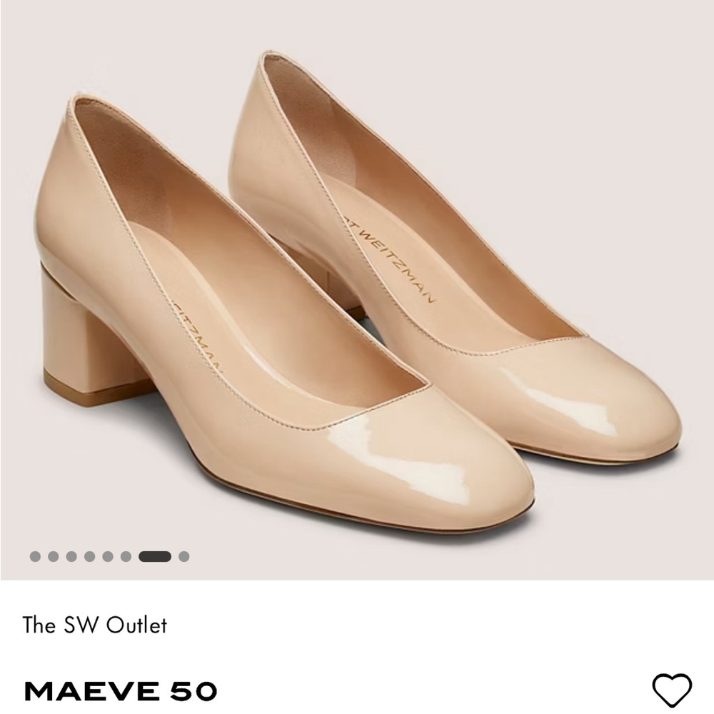 Stuart Weitzman Nude Patent Leather Heels